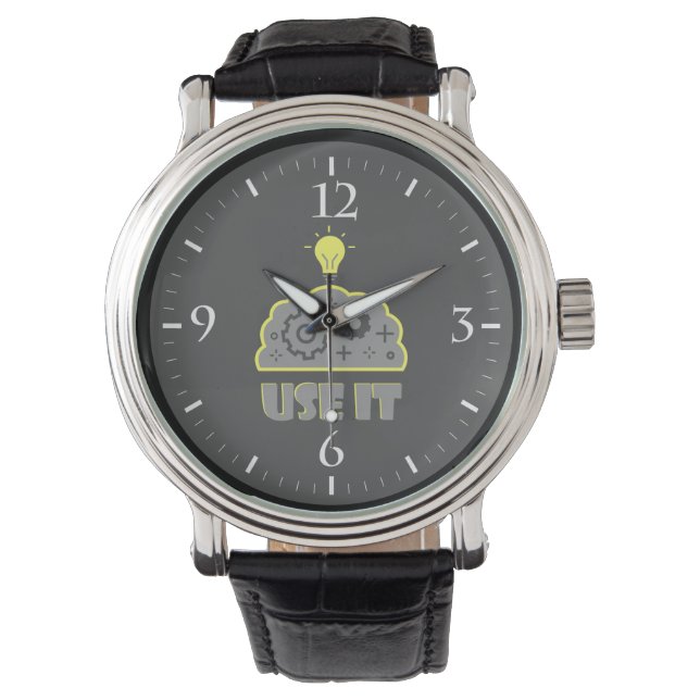 Verwenden Sie Ihr Gehirn Armbanduhr (Vorderseite)