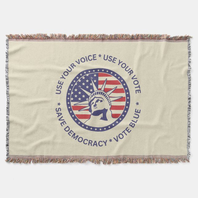 Verwenden Sie Ihr Vote Patriotic Liberty Abzeichen Decke (Vorderseite)