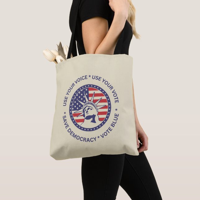 Verwenden Sie Ihr Vote Patriotic Liberty Abzeichen Tasche (Von Nahem)