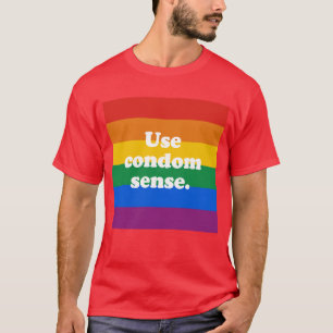 Verwenden Sie Kondomrichtung T-Shirt