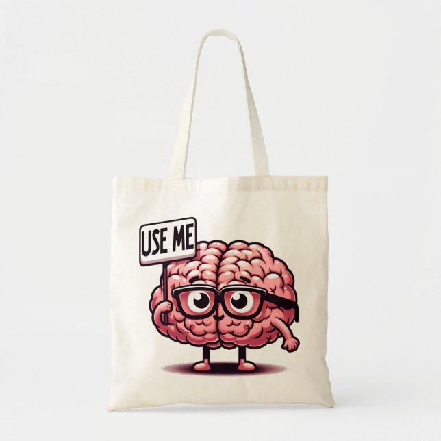 Verwenden Sie Me Funny Brain Sticker Tragetasche (Vorne)