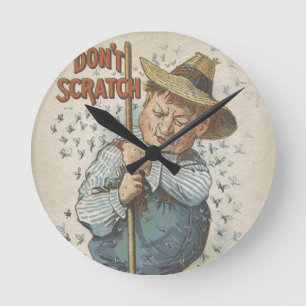 Verwenden Sie Mentholatum Ephemera nicht als Scrat Runde Wanduhr