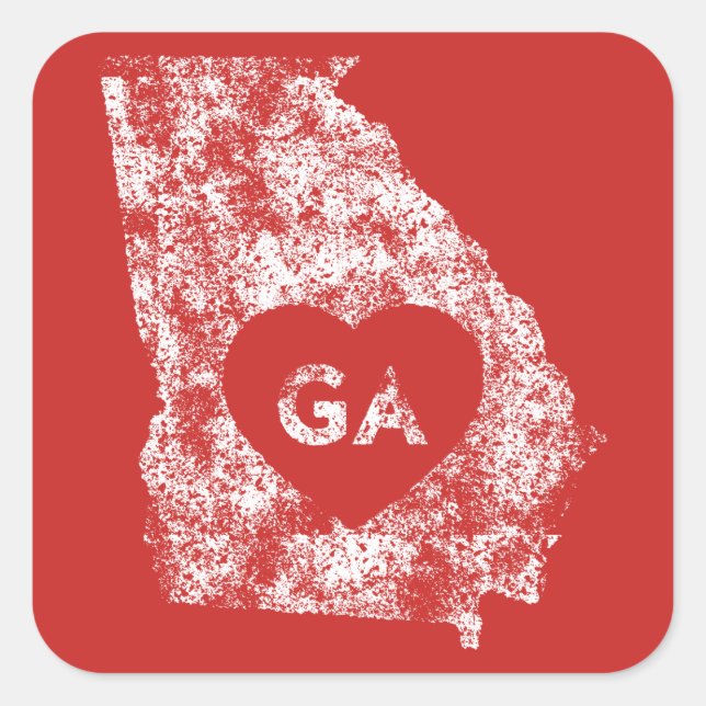 Verwendet I Liebe Georgia Staat Stickers (Vorderseite)