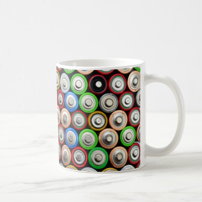 verwendete Struktur für alkalisches Batteriemuster Kaffeetasse (Rechts)