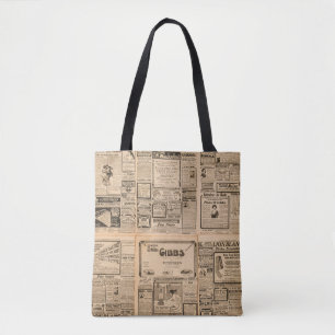 Verwendeter Papierhintergrund. Alte Zeitungsseite Tasche