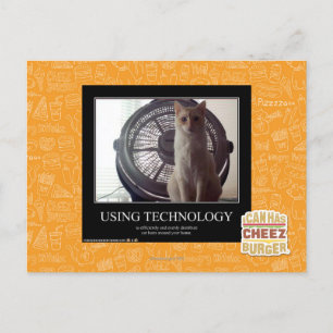 Verwendung von Technologie Postkarte
