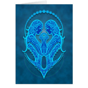 Verwickelte blaue Stammes- Zwillinge