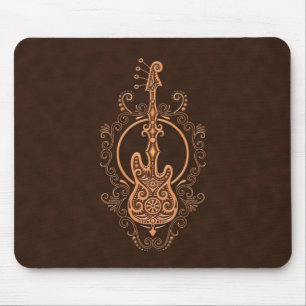 Verwickelter Brownbass-Gitarren-Entwurf Mousepad