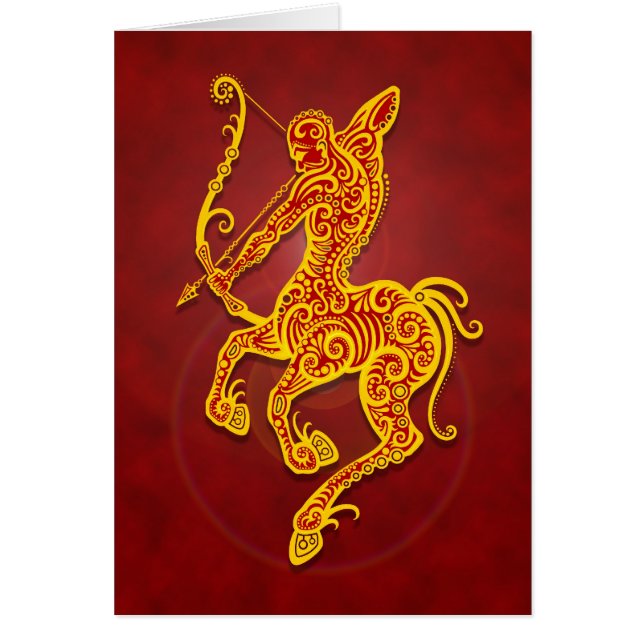 Verwickelter goldener roter Stammes- Schütze (Vorne)