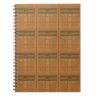 Verwickelter orange Deko-geometrisches gewundenes Notizblock