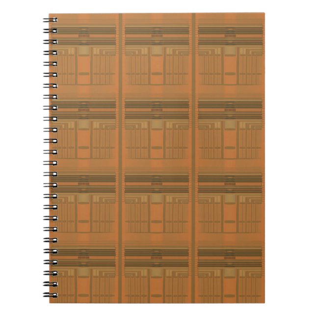 Verwickelter orange Deko-geometrisches gewundenes Notizblock (Vorderseite)