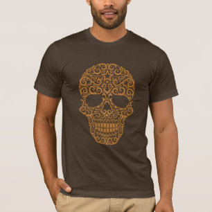 Verwickelter Zuckerschädel - Braun T-Shirt