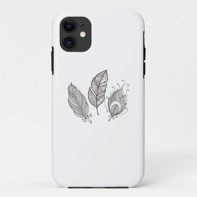 Verwickeltes Feder-Gekritzel Case-Mate iPhone Hülle (Rückseite)