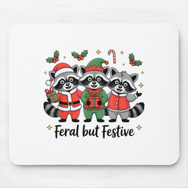 Verwildert aber festlich lustiger Weihnachten süße Mousepad (Vorne)