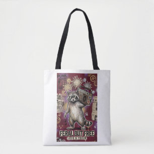 Verwilderte und schöne Waschbären-Ästhetik Retro V Tasche