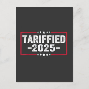 Verwirklicht 2025 Politische amerikanische Tarrifs Ankündigungspostkarte