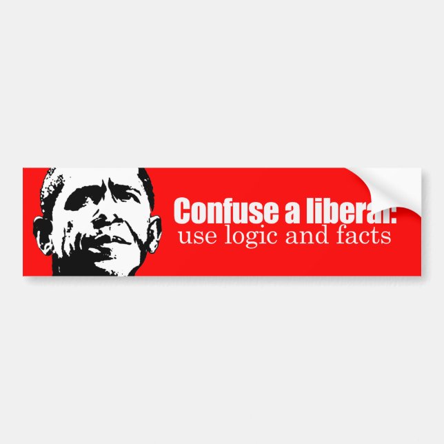 Verwirren Sie einen liberalen Autoaufkleber (Vorne)