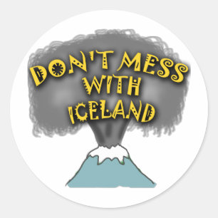 Verwirren Sie nicht mit Island-T - Shirts und Runder Aufkleber