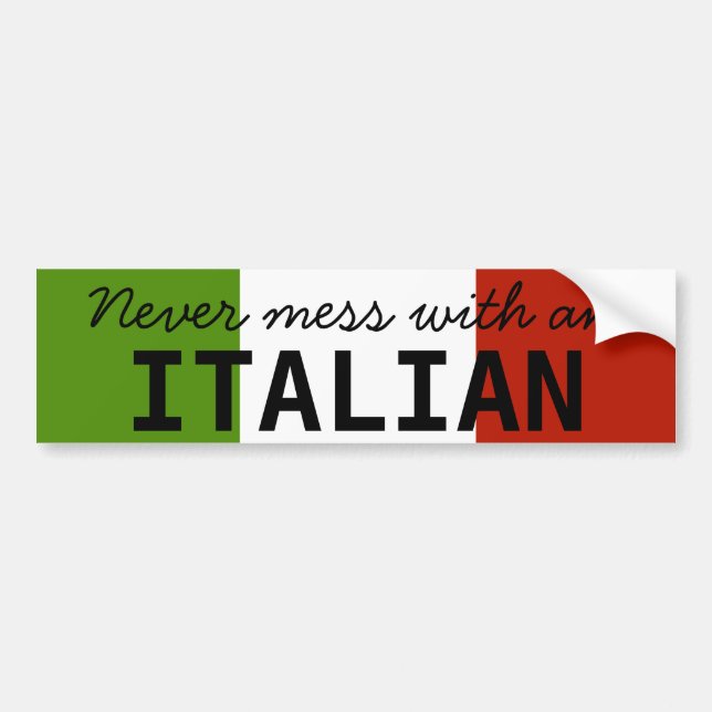 Verwirren Sie nie mit einem italienischen Autoaufkleber (Vorne)