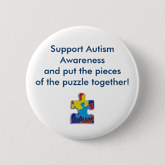 verwirren Sie Stück, Stützautismus Awarenessand Button