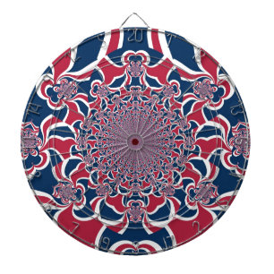 Verwirren von Kaleidoskop Art Print Dartscheibe