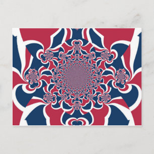 Verwirren von Kaleidoskop Art Print Postkarte