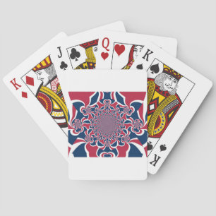 Verwirren von Kaleidoskop Art Print Spielkarten