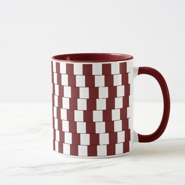 Verwirrende Linien Bordeaux Tasse (Rechts)