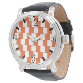 Verwirrende Linien Orange Armbanduhr