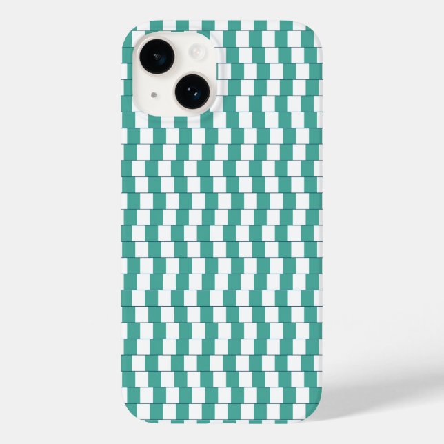 Verwirrende türkisfarbene Linien Case-Mate iPhone 14 Hülle (Rückseite)