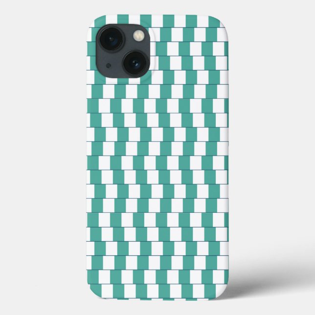 Verwirrende türkisfarbene Linien Case-Mate iPhone Hülle (Rückseite)