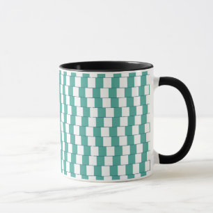 Verwirrende türkisfarbene Linien Tasse