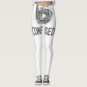 Verwirrt - Minimalistischer Stift und Kunstdesign Leggings