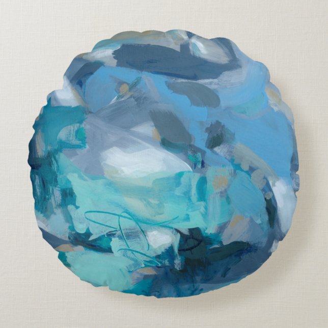 Verwirrt Rundes Kissen (Vorderseite)