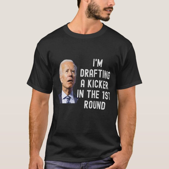 Verwirrte Drafting Kicker Funny Fantasy Football D T-Shirt (Vorderseite)