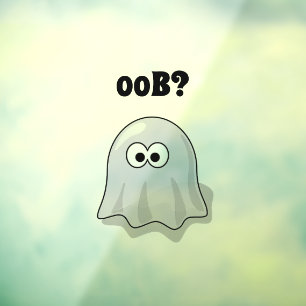 Verwirrte Geister sagt "Oob"? Funny Halloween Cart Fensteraufkleber