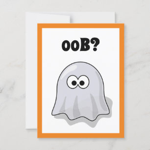 Verwirrte Geister sagt "Oob"? Funny Halloween Cart Postkarte