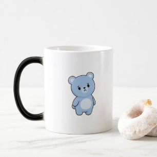 Verwirrter Bär Minimal Kawaii Stil Verwandlungstasse