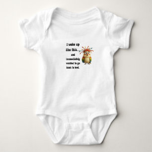 Verwirrter Federball – Bunter Cartoon-Vogel Baby Strampler