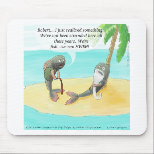 Verwirrter Fisch Lustig Mousepad