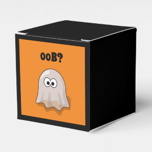 Verwirrter Geist sagt "Oob?" Lustiger Halloween-Ca Geschenkschachtel