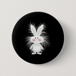 Verwirrter Hase Süße Ostern Humor Kaninchen Feiert Button