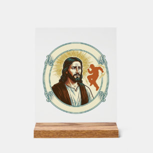 Verwirrter Jesus Viraler Tanztrend Silhouette Vide Acrylschild