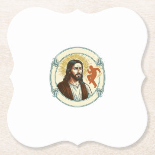 Verwirrter Jesus Viraler Tanztrend Silhouette Vide Untersetzer