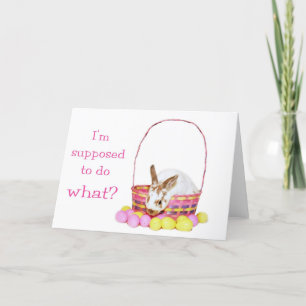 Verwirrter Osterhase Feiertagskarte