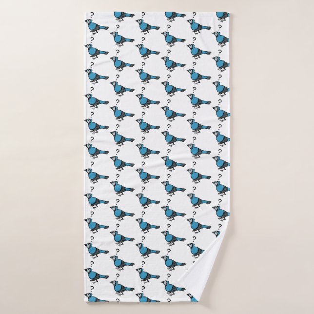Verwirrter Vogel Badehandtuch (Badehandtuch)