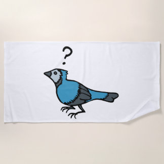 Verwirrter Vogel Strandtuch