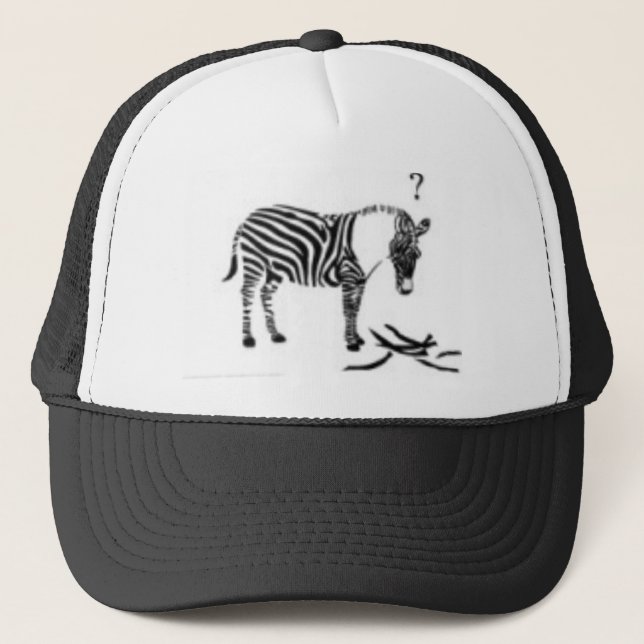 Verwirrter Zebra Truckerkappe (Vorderseite)