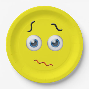 Verwirrtes Emoji Pappteller