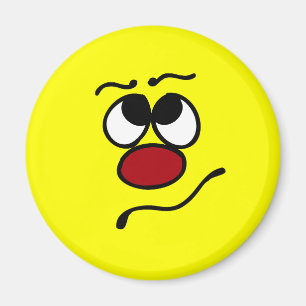 Verwirrtes Gesicht Grumpey Magnet